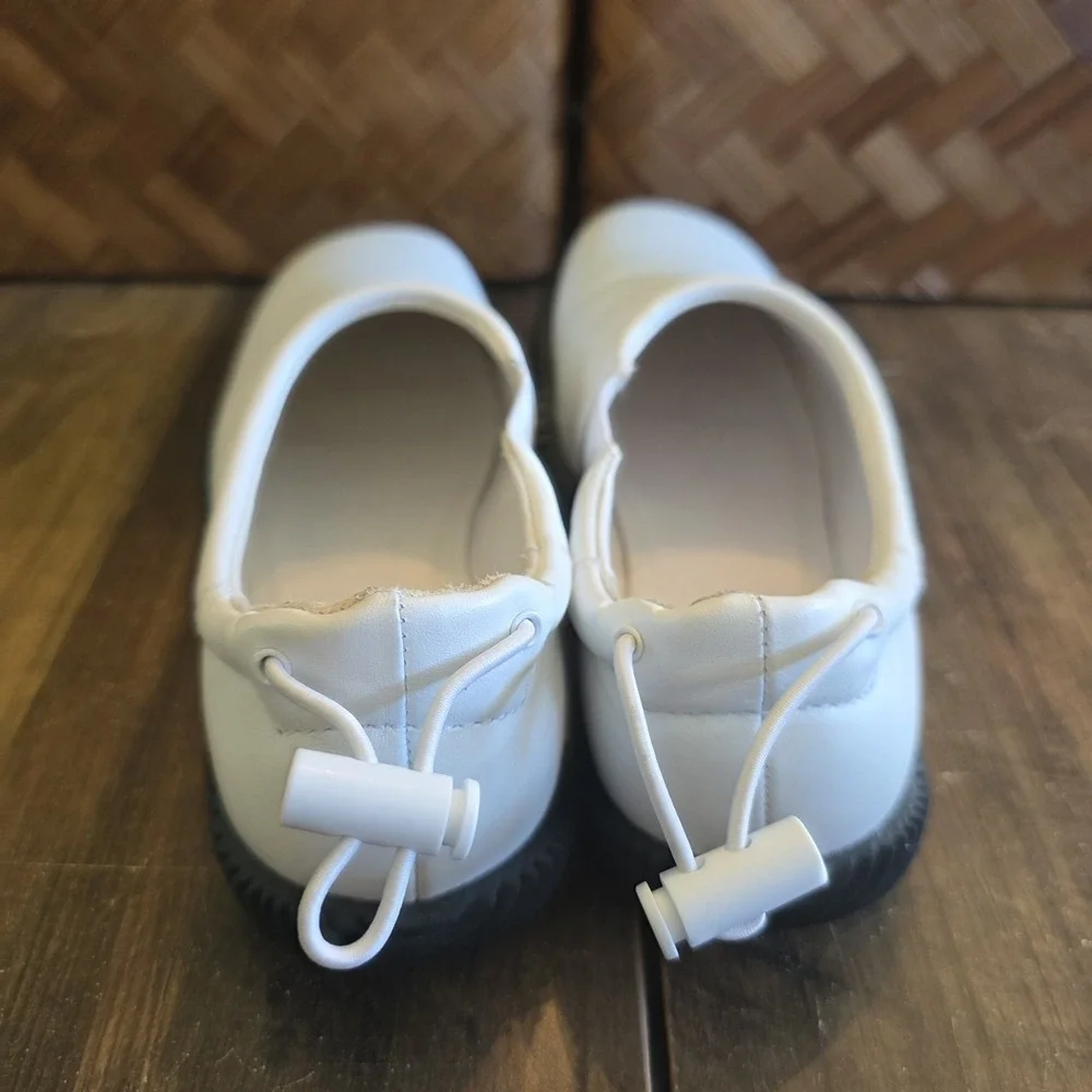 Bass Shoes Women's Size 5.5M White Leather Leila Slip On‎ Comfort Loafer Casual